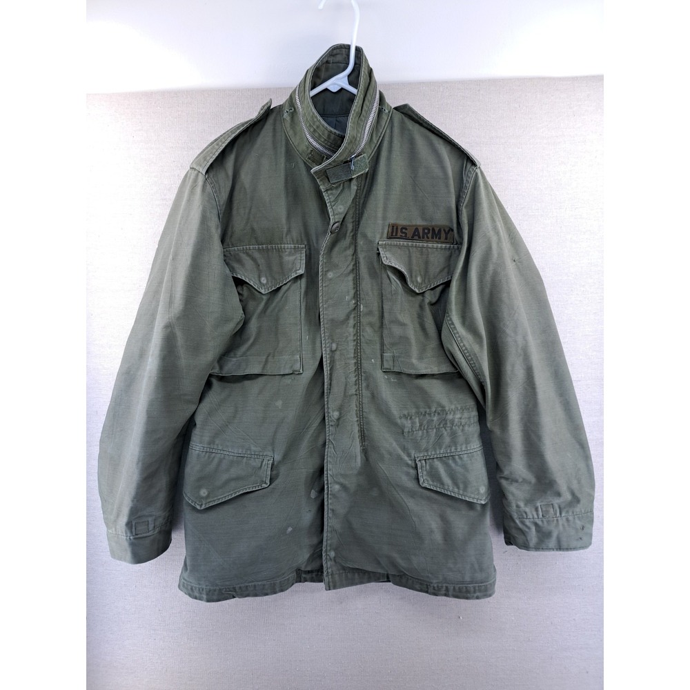 Vtg OG-107 Jacket Mens XS M-65 Field Coat Vietnam Era 1968 Sateen US Army Bonham